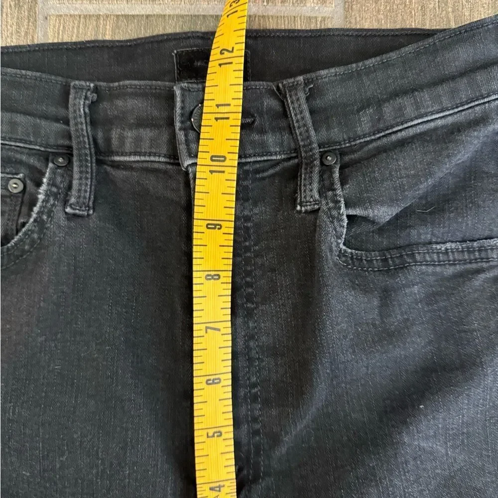 Mother High Wasted Rider Ankle Jeans 26 Not Guilty Black Stretch Denim - Picture 12 of 13